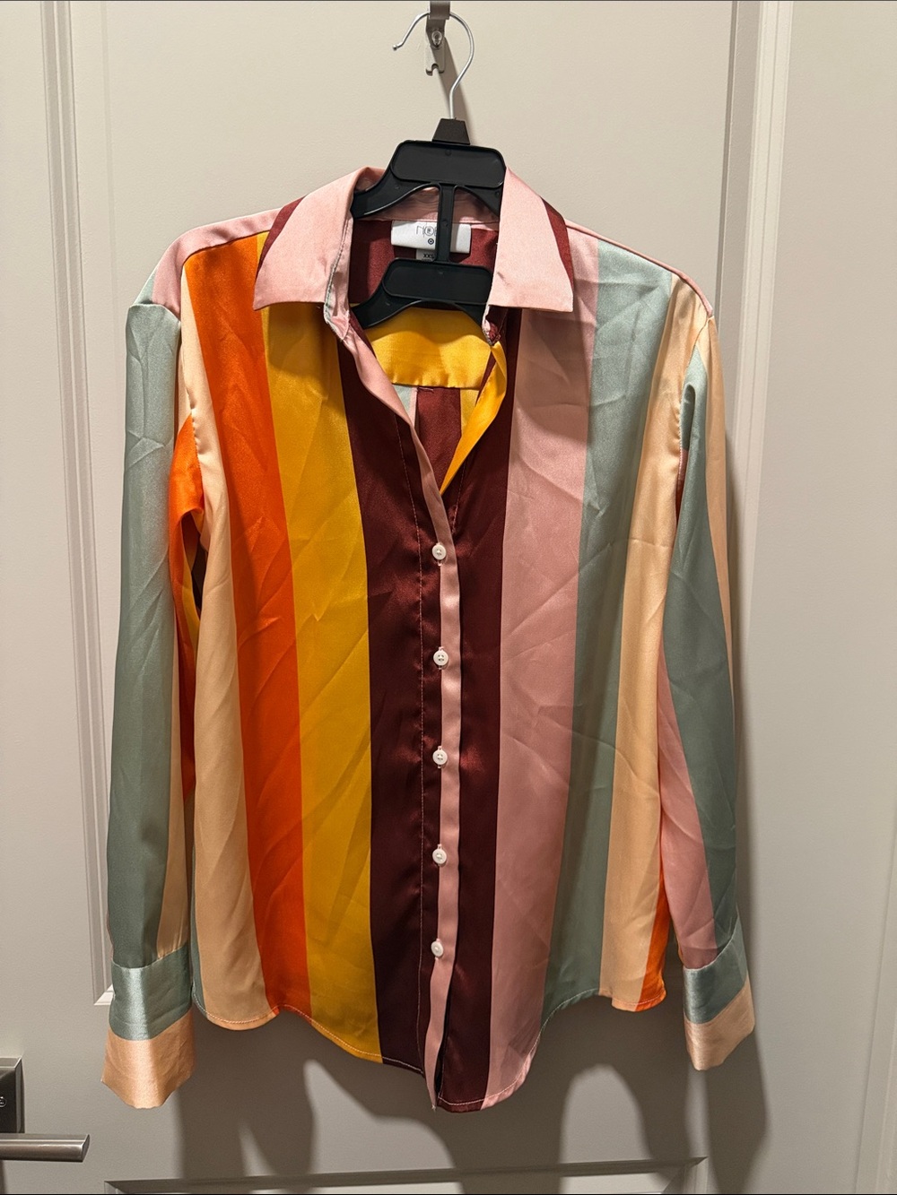 Vibrant Striped Button-Down